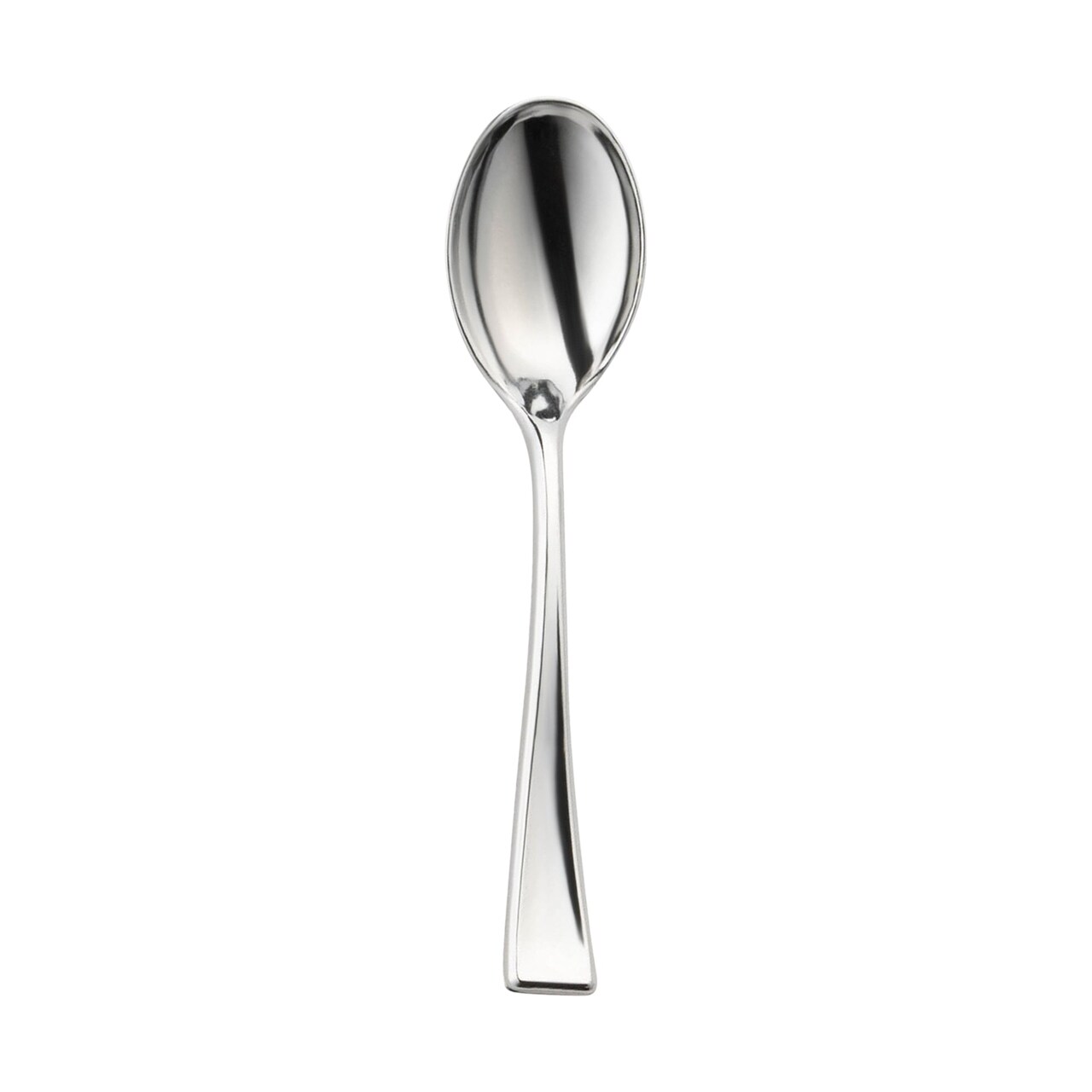 Shiny Metallic Silver Mini Plastic Disposable Tasting Spoons (960 Spoons)